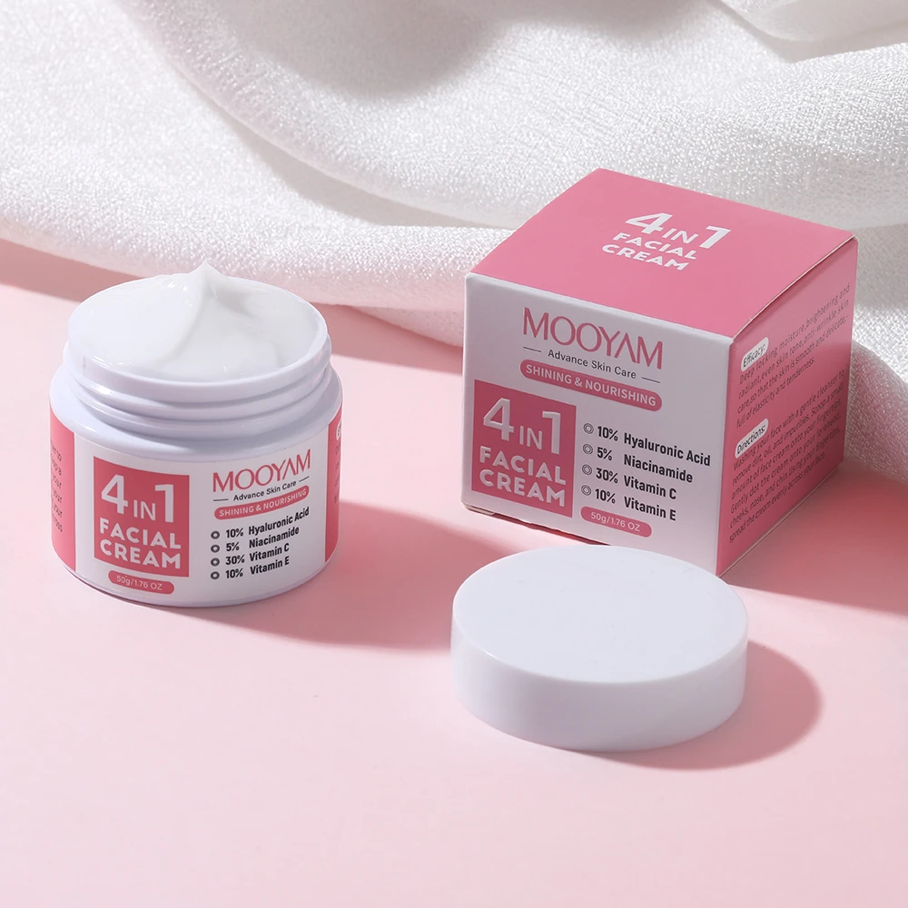 Crème hydratante visage anti-âge à l'acide hyaluronique